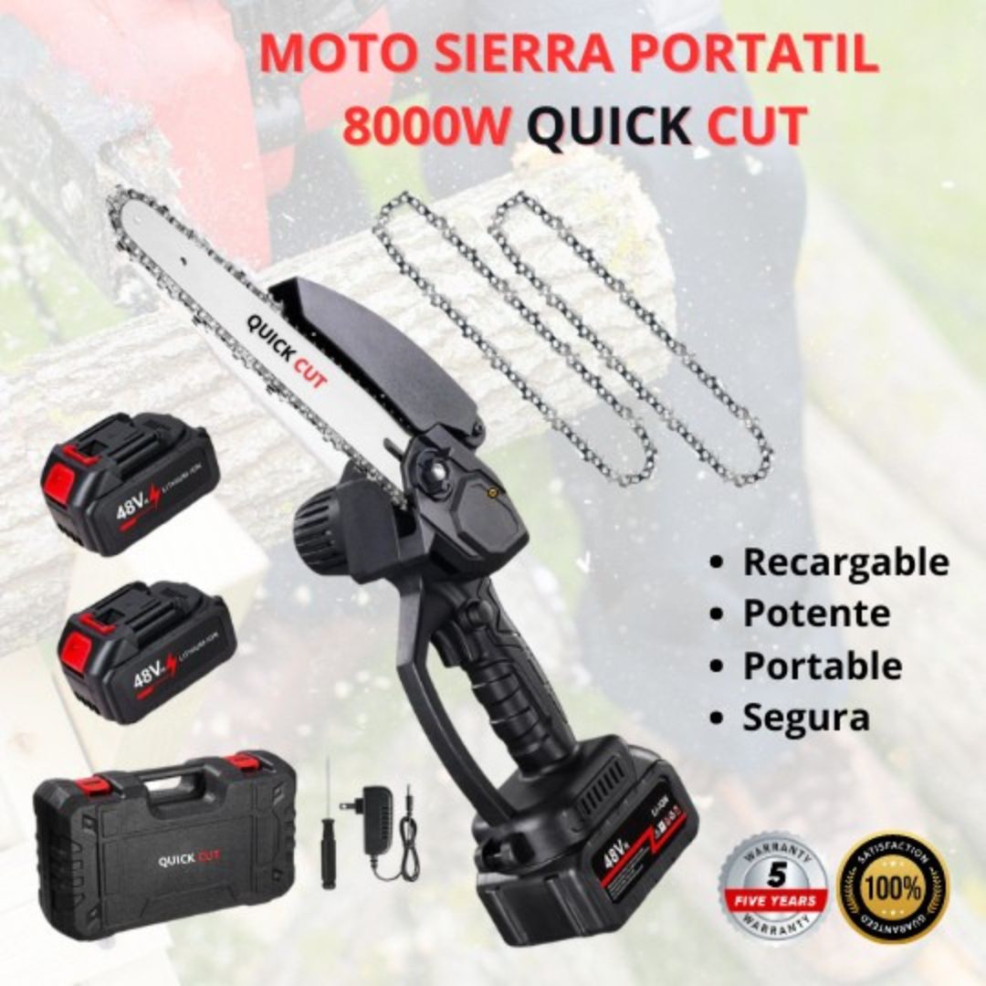 Mini motosierra portátil: con doble batería y fácil de usar 🪚
