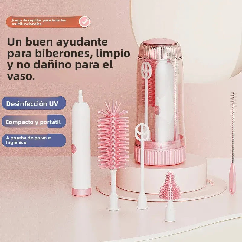 Cepillo Eléctrico 4 en 1 para Biberones: Limpieza rápida, segura y sin esfuerzo 🍼