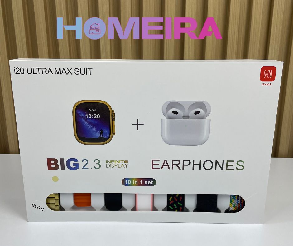 Smartwatch I20 Ultra Max ⌚+ 7 correas de colores.