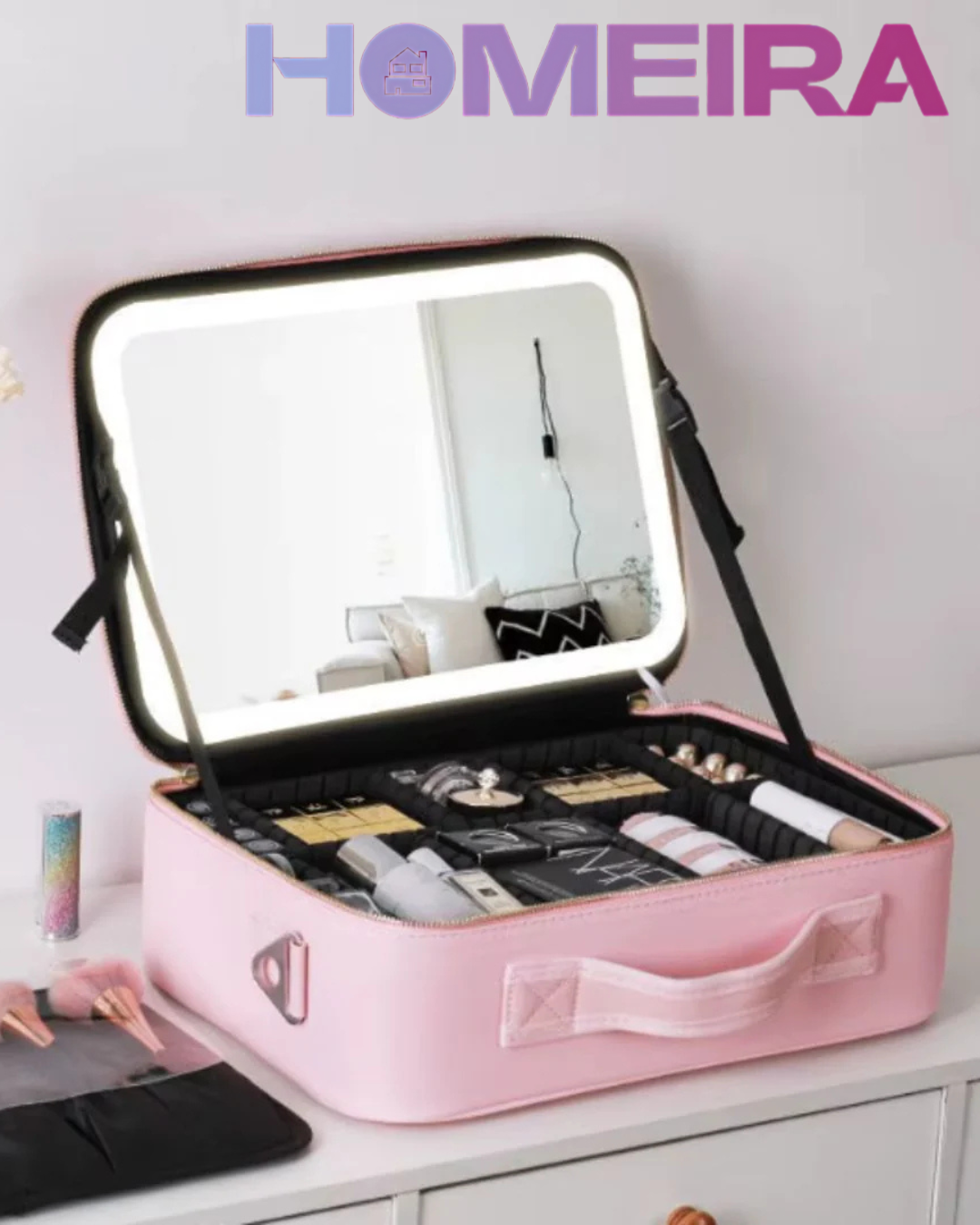 Cosmetiquera Profesional y Portátil con Espejo LED💄