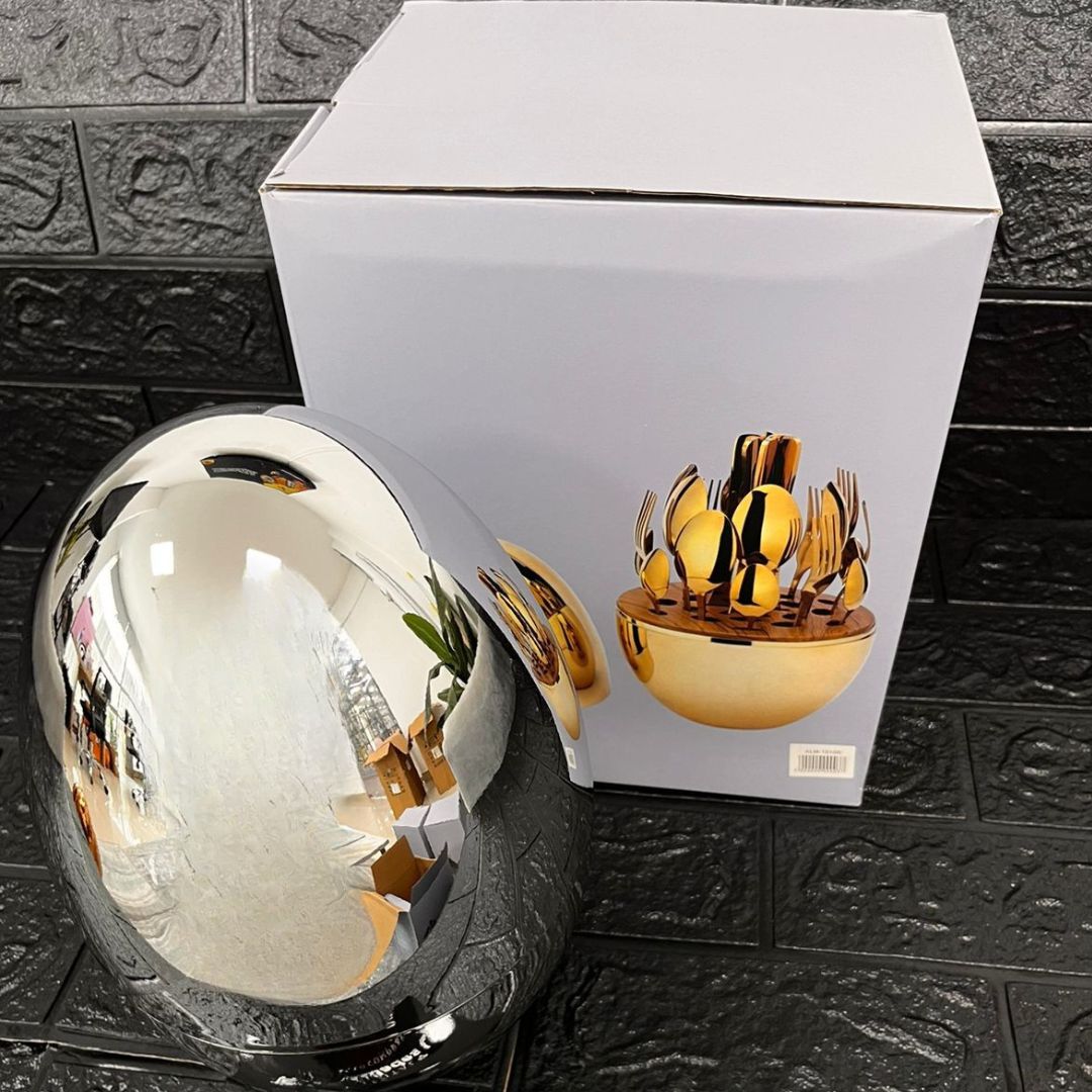 Set de Cubiertos de Lujo x24 Piezas con Escurridera ¡Elegancia y Durabilidad en tu Mesa!