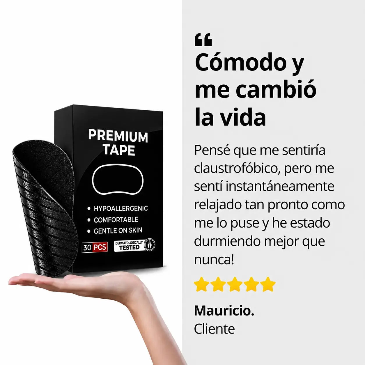 Parche Bucal Premium Tape: Descansa Mejor y Despierta con Más Energía