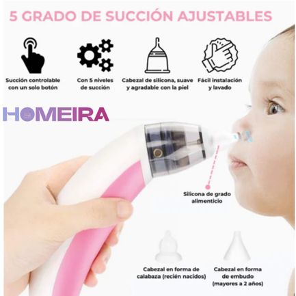 Aspirador Nasal Eléctrico🤧: Alivio Seguro y Rápido para la Congestión de tu Bebé 👶🏻