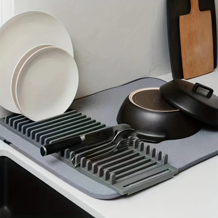 ¡Mantén tu cocina seca y ordenada! Escurridor Tapete Absorbente 🍽️