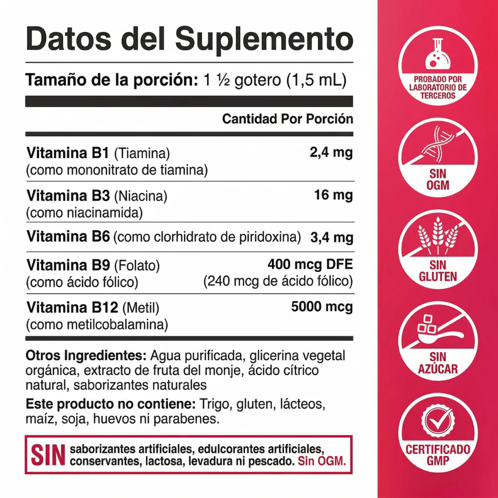 Recupera tu chispa: Complejo Vitamínico B de Alta Absorción para un día sin agotamiento-Combo 2x1