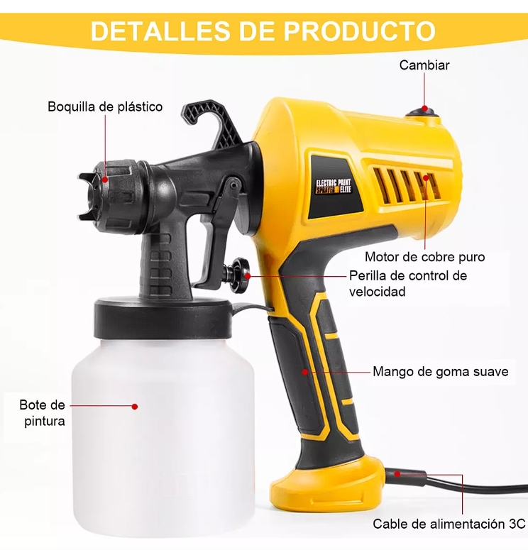 PowerSpray Pro- Pistola de pintura electrica