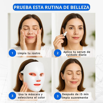 Mascara LED 7 en 1 👩🏻 con fototerapia