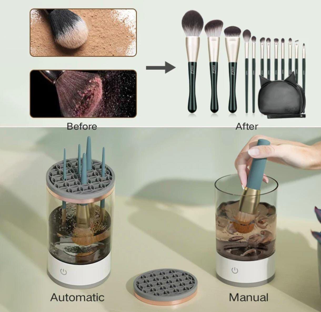 ✨ BrushBlast® – ¡Limpia y seca tus brochas en segundos + Manual de Maquillaje GRATIS! ✨