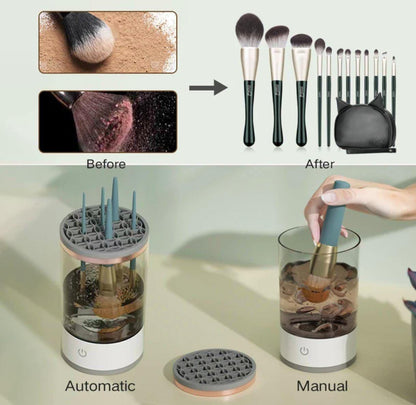 ✨ BrushBlast® – ¡Limpia y seca tus brochas en segundos + Manual de Maquillaje GRATIS! ✨