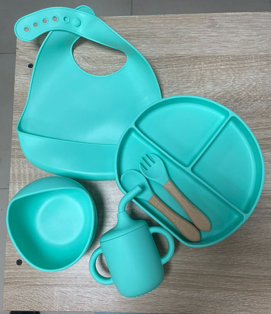 Set de vajilla en silicona para bebés 👶🏻🍼