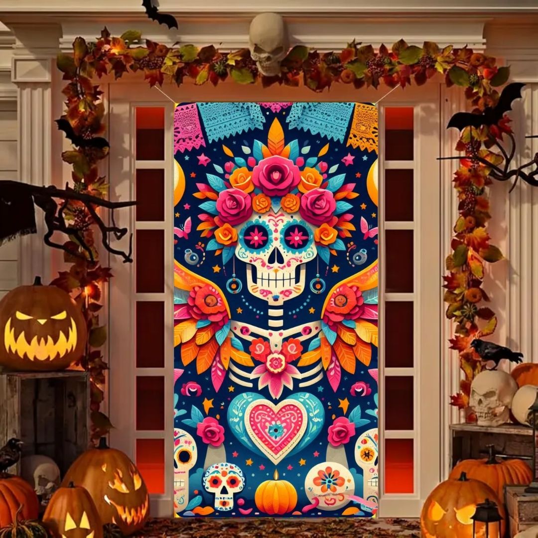 FORRO FUNDA PARA PUERTA HALLOWEN 🎃