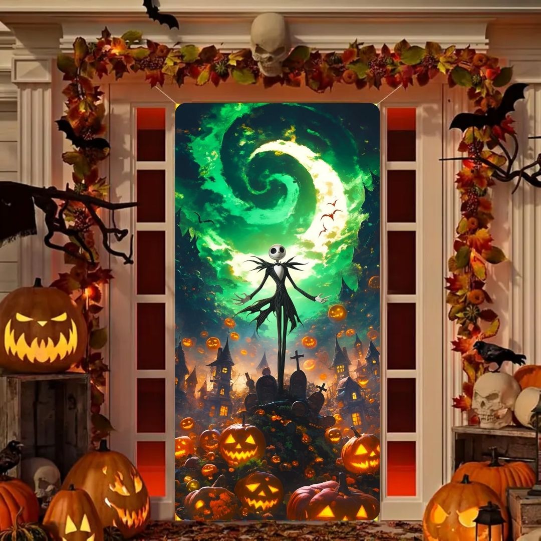FORRO FUNDA PARA PUERTA HALLOWEN 🎃