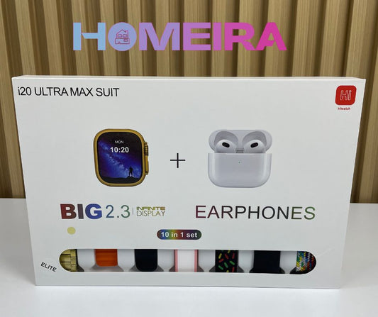 Smartwatch I20 Ultra Max ⌚+ 7 correas de colores.