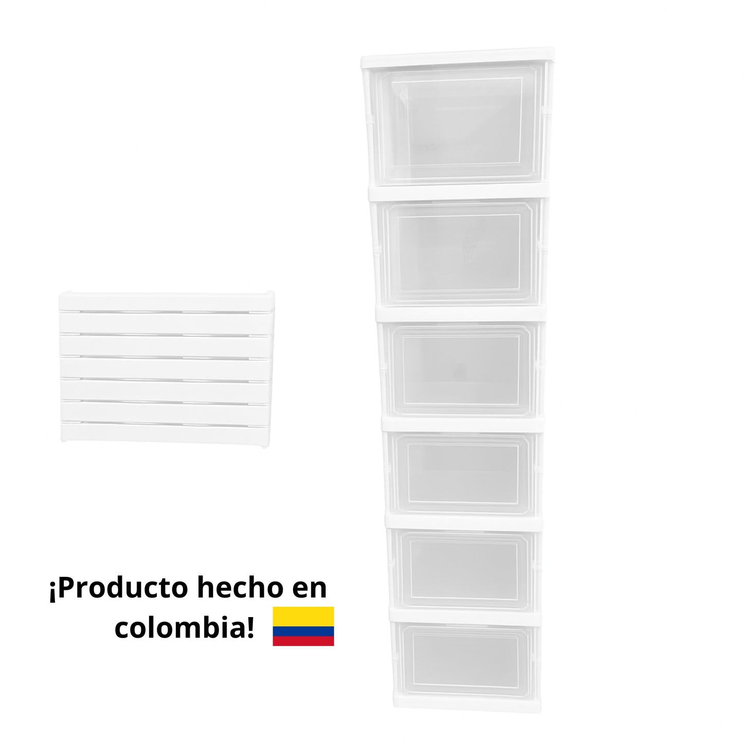 ¡Organiza tus zapatos y mercado! ahorra espacio👟🍎 mueble plegable 6 niveles