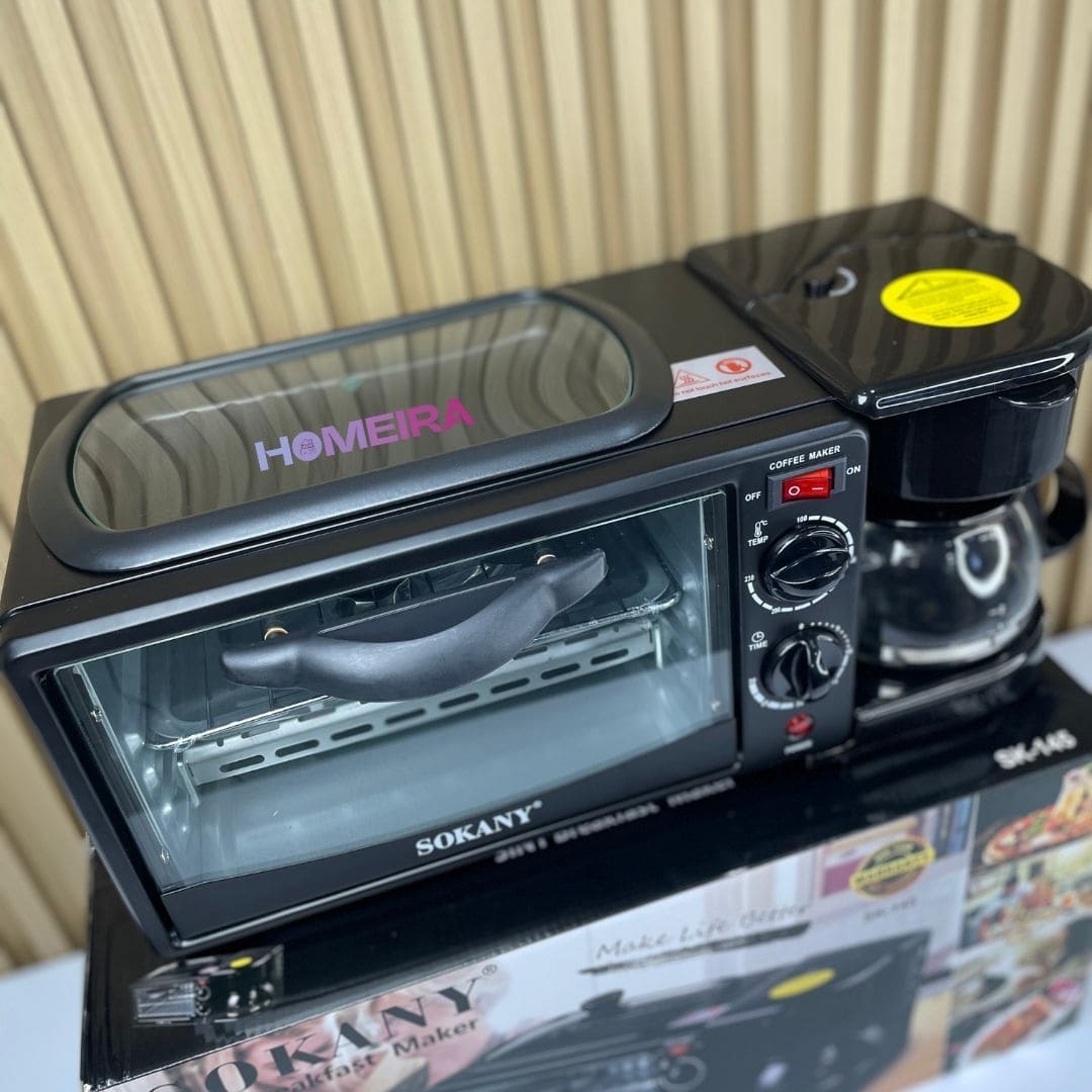 Horno, Café y Parrilla 3 en 1 🔥Despertar Sin Complicaciones 🌞