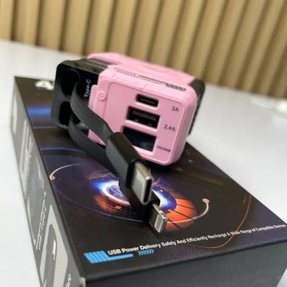 Cargador retráctil 4 en 1 🔌