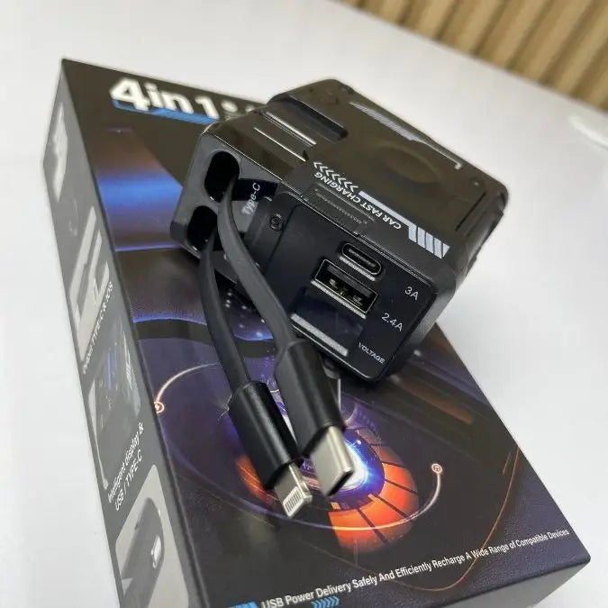 Cargador retráctil 4 en 1 🔌