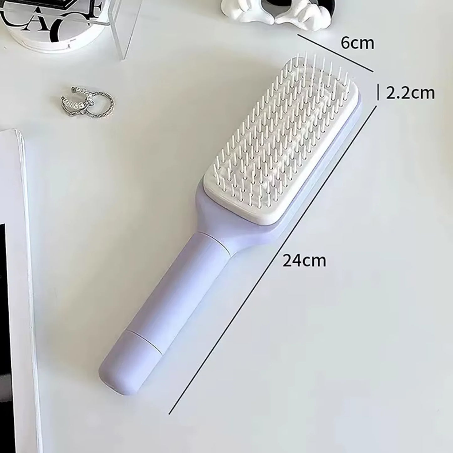 💆‍♀️Cepillo Autolimpiante Giratorio – Di adiós al cabello enredado en segundos 💆‍♀️