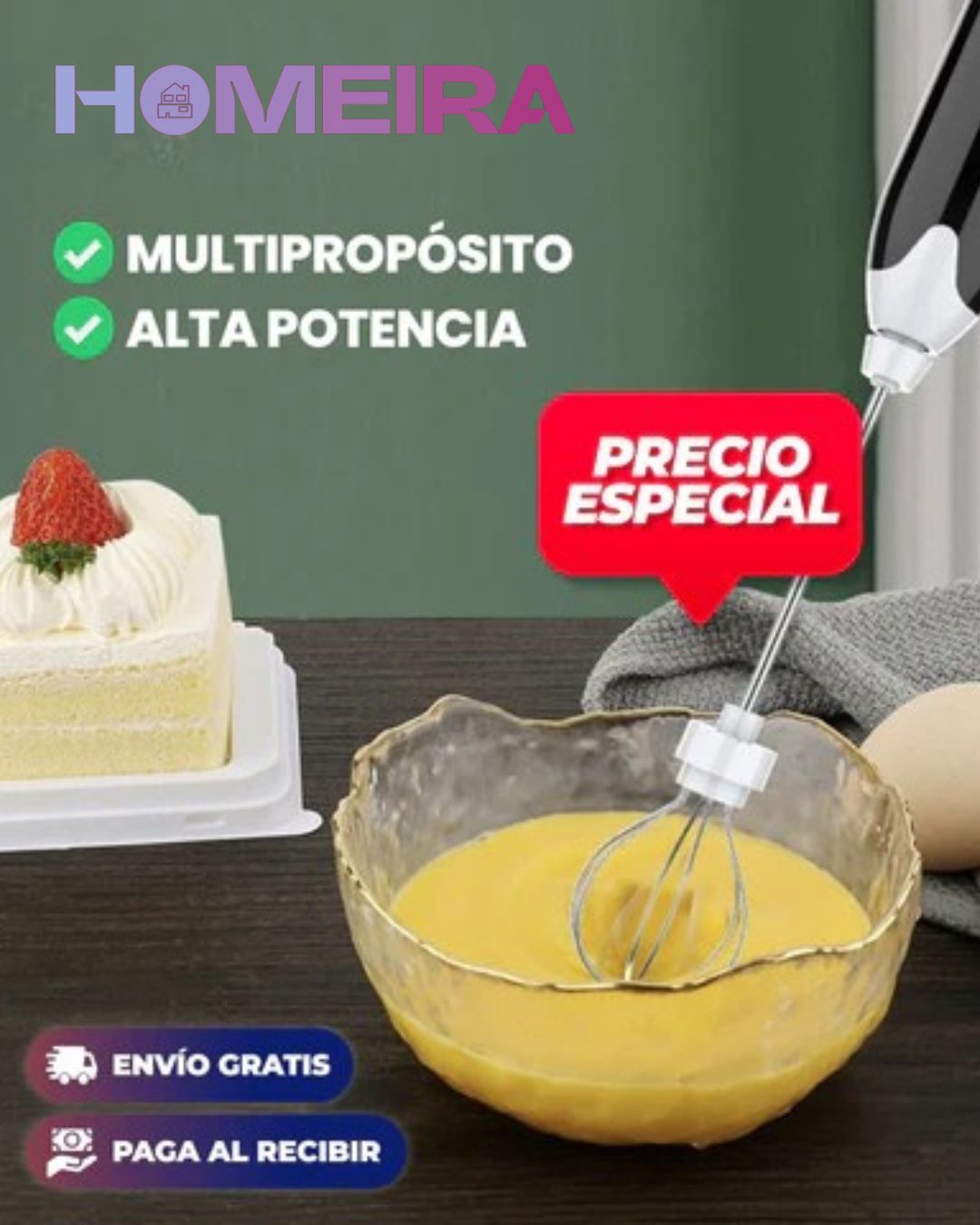Espumador de leche y Multi funcional recargable 🥛