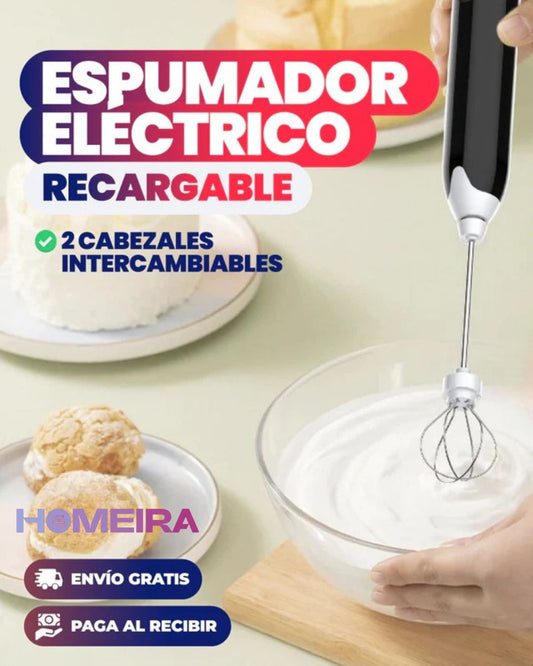 Espumador de leche y Multi funcional recargable 🥛
