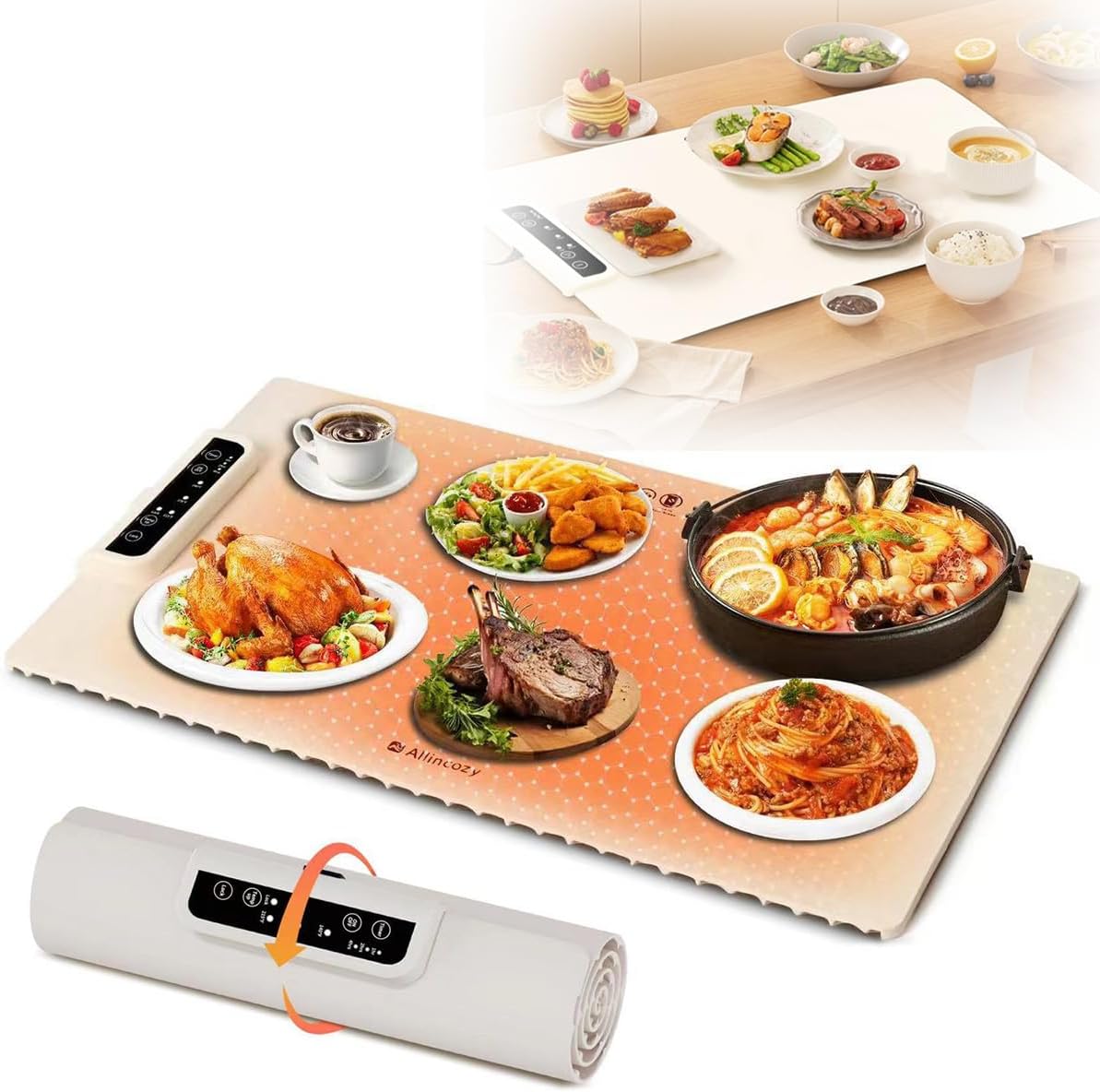 Tapete Calentador De Comida-Mantén tus platos calientes y listos en todo momento