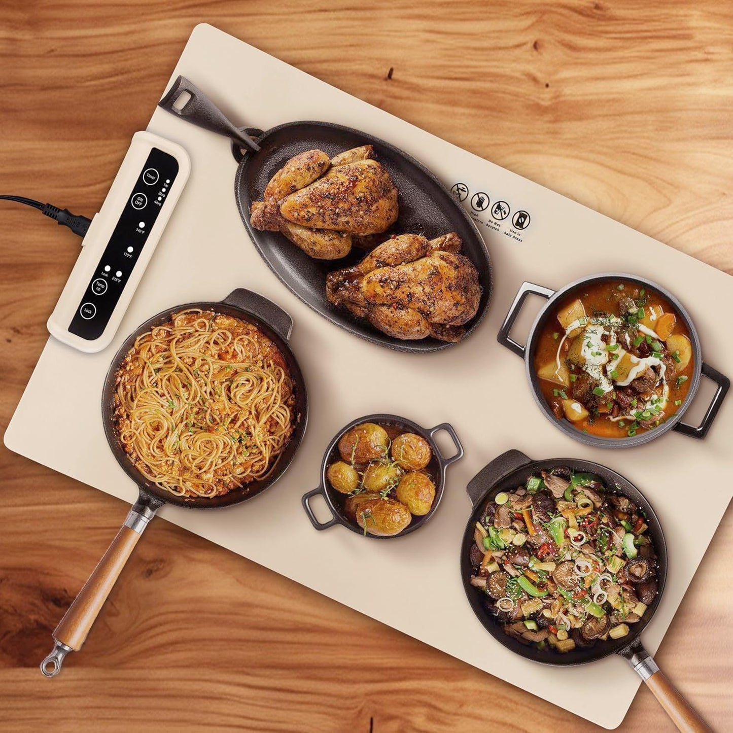 Tapete Calentador De Comida-Mantén tus platos calientes y listos en todo momento