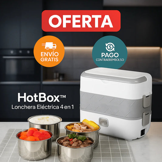 Lonchera Eléctrica de Acero Inoxidable – ¡Tu Comida Casera Caliente en Minutos, En Cualquier Lugar!