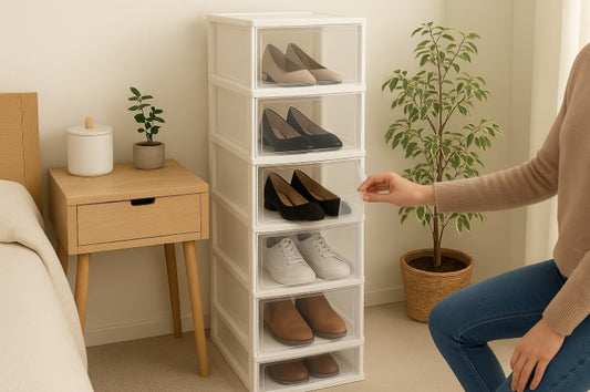 ¡Organiza tus zapatos y mercado! ahorra espacio👟🍎 mueble plegable 6 niveles