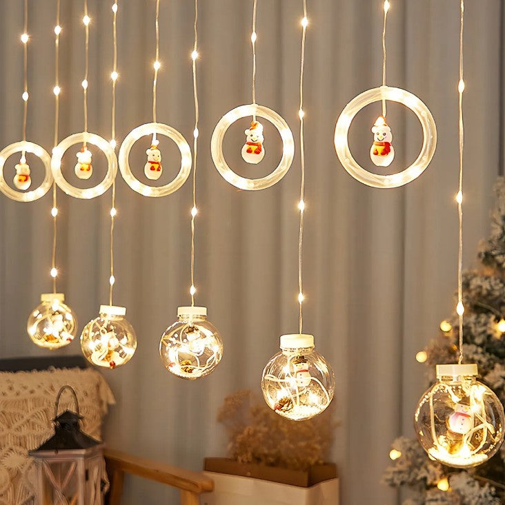 Navidad Multicolor Cascada Aros/bolas 🎄