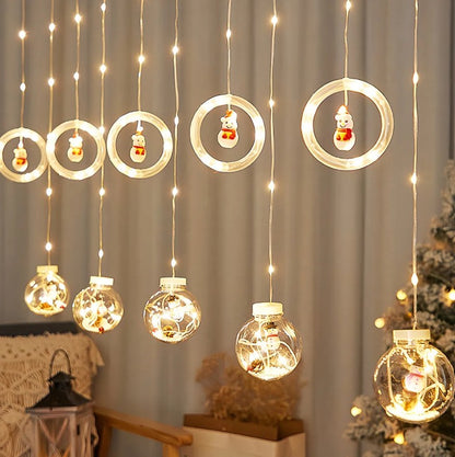 Navidad Multicolor Cascada Aros/bolas 🎄