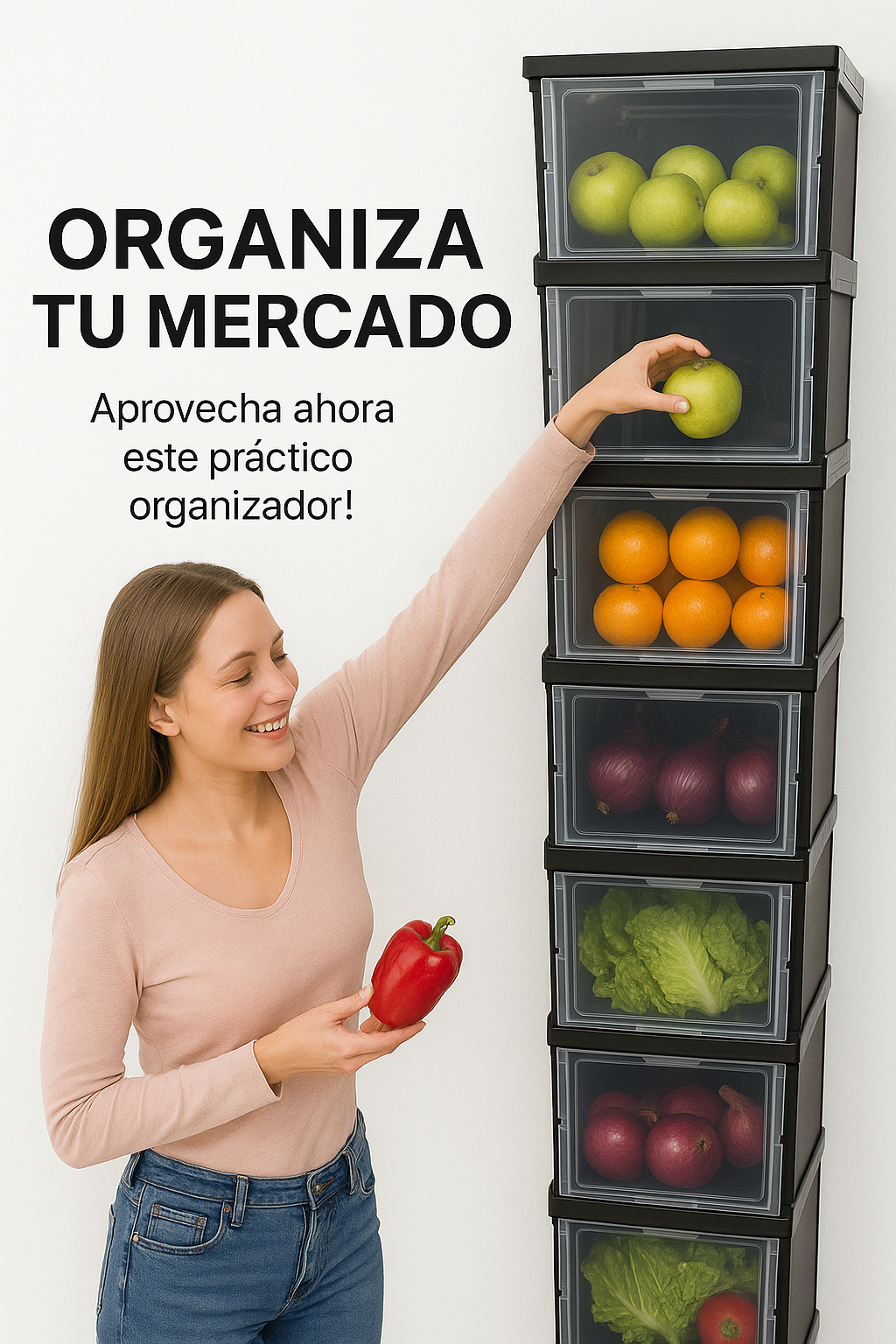 ¡Organiza tus zapatos y mercado! ahorra espacio👟🍎 mueble plegable 6 niveles