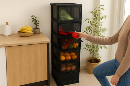 ¡Organiza tus zapatos y mercado! ahorra espacio👟🍎 mueble plegable 6 niveles