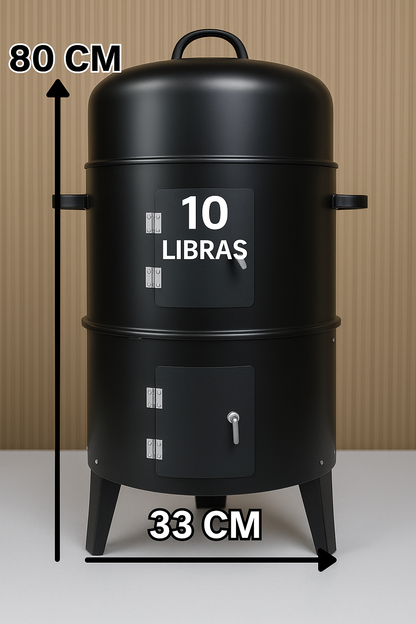 Asador Barril Portátil 3 En 1  ¡Ahumador!🍖