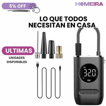 Compresor De Aire Portátil 💥 ¡Infla lo que necesites en segundos!