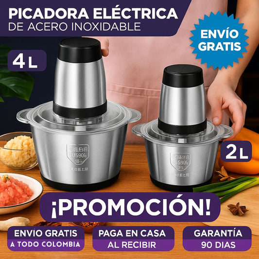 PICADORA ELÉCTRICA DE ACERO INOXIDABLE SOKANY ™ | CON 2 VELOCIDADES
