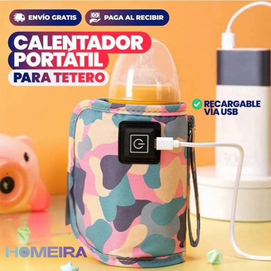 Calentador portátil para tetero con carga USB