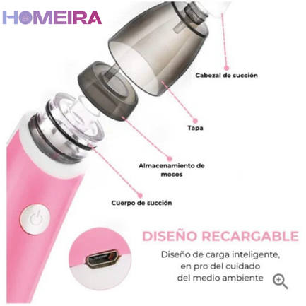 Aspirador Nasal Eléctrico🤧: Alivio Seguro y Rápido para la Congestión de tu Bebé 👶🏻