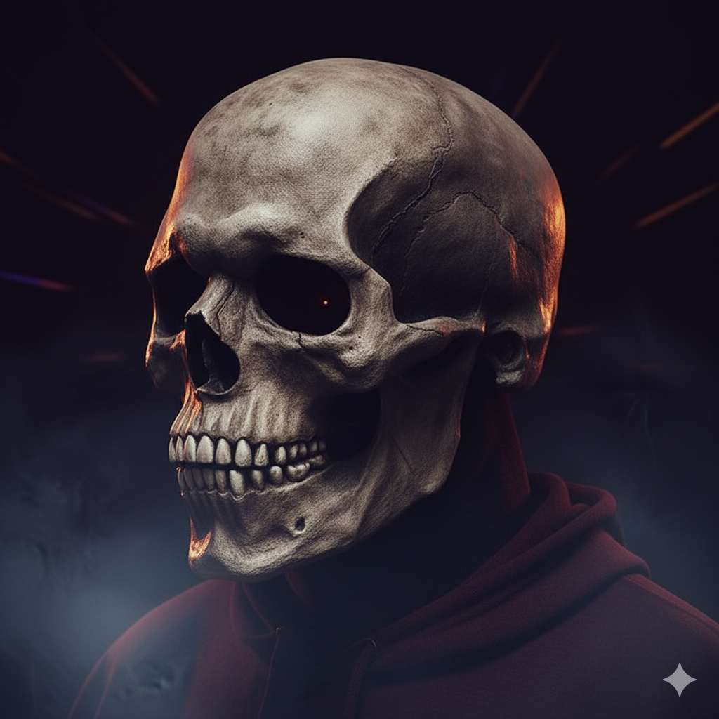 Mascara realista calavera 💀🔥🎃