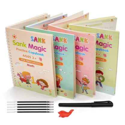 Cuadernos de Práctica Mágica x4 : El método interactivo para mejorar la escritura de forma entretenida