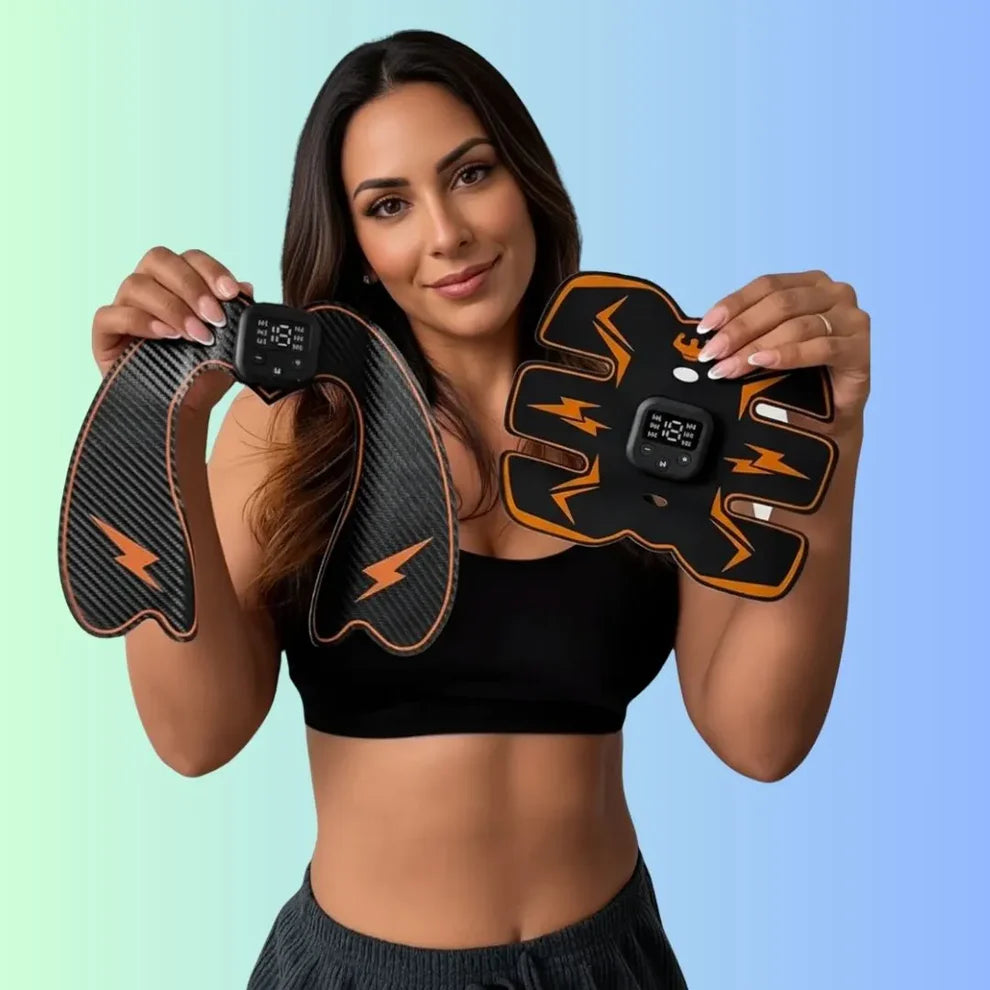 Kit Tonificador EMS 2 en 1 para Glúteos y Abdomen – Estimula y activa tus músculos desde casa