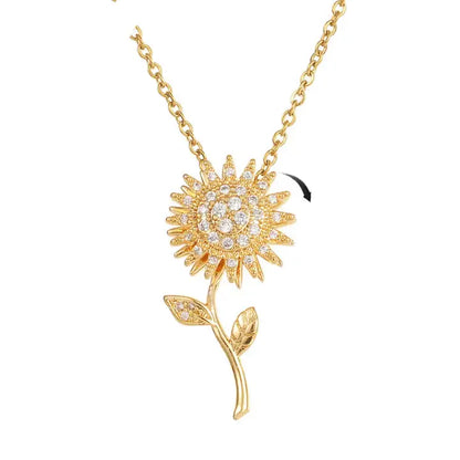🌻 Collar de Girasol Giratorio – ¡Amor y Amistad está cerca! 💝