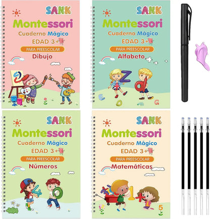 Cuadernos de Práctica Mágica x4 : El método interactivo para mejorar la escritura de forma entretenida