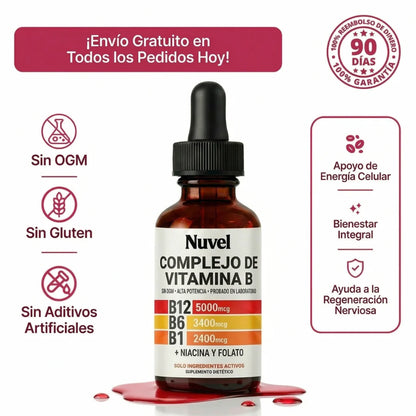 Recupera tu chispa: Complejo Vitamínico B de Alta Absorción para un día sin agotamiento-Combo 2x1