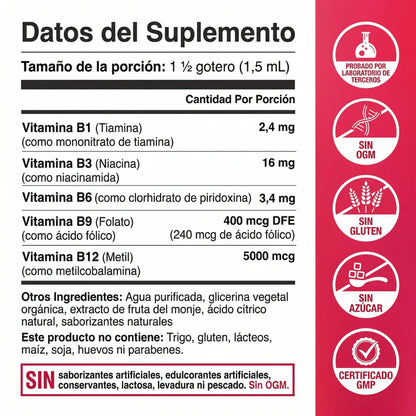 Recupera tu chispa: Complejo Vitamínico B de Alta Absorción para un día sin agotamiento-Combo 2x1