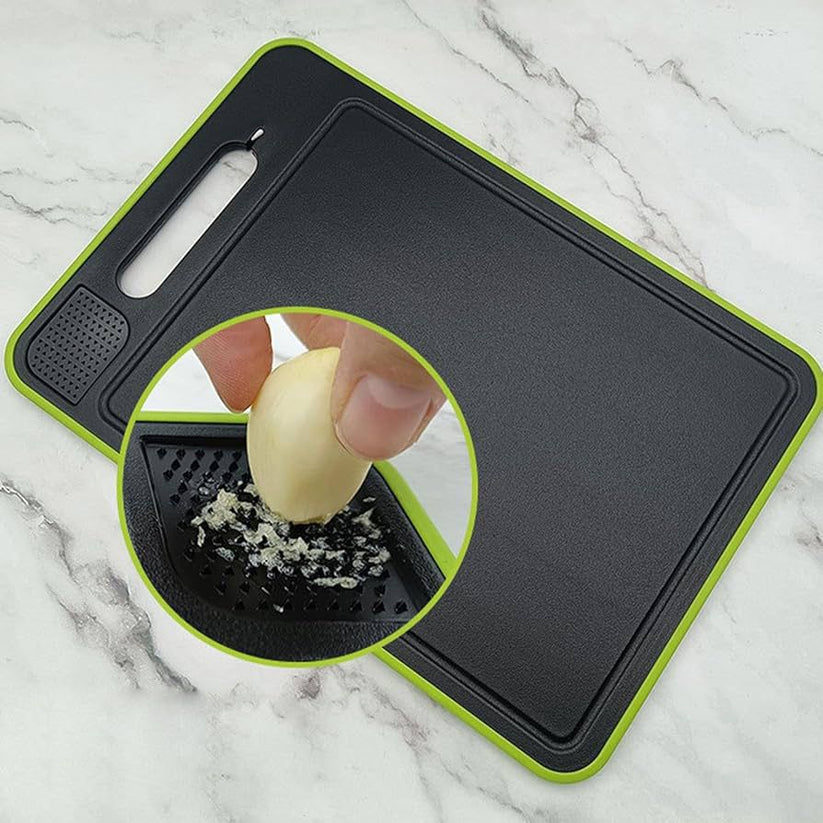 Tabla 4 en 1: Descongela en ½ tiempo + Pica, Afila y Ralla – una cocina más práctica ya mismo