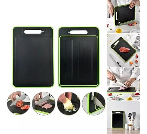 Tabla 4 en 1: Descongela en ½ tiempo + Pica, Afila y Ralla – una cocina más práctica ya mismo