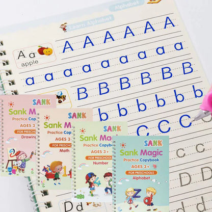 Cuadernos de Práctica Mágica x4 : El método interactivo para mejorar la escritura de forma entretenida