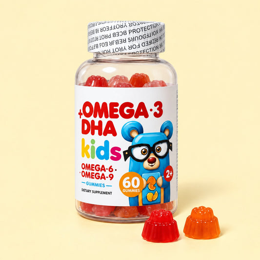 Omega 3 + DHA Kids, frasco de 60 gomitas