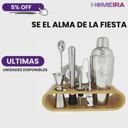 Set Coctelera Premium 22 pzs  🍸 Convierte tu casa en tu bar favorito 🥳