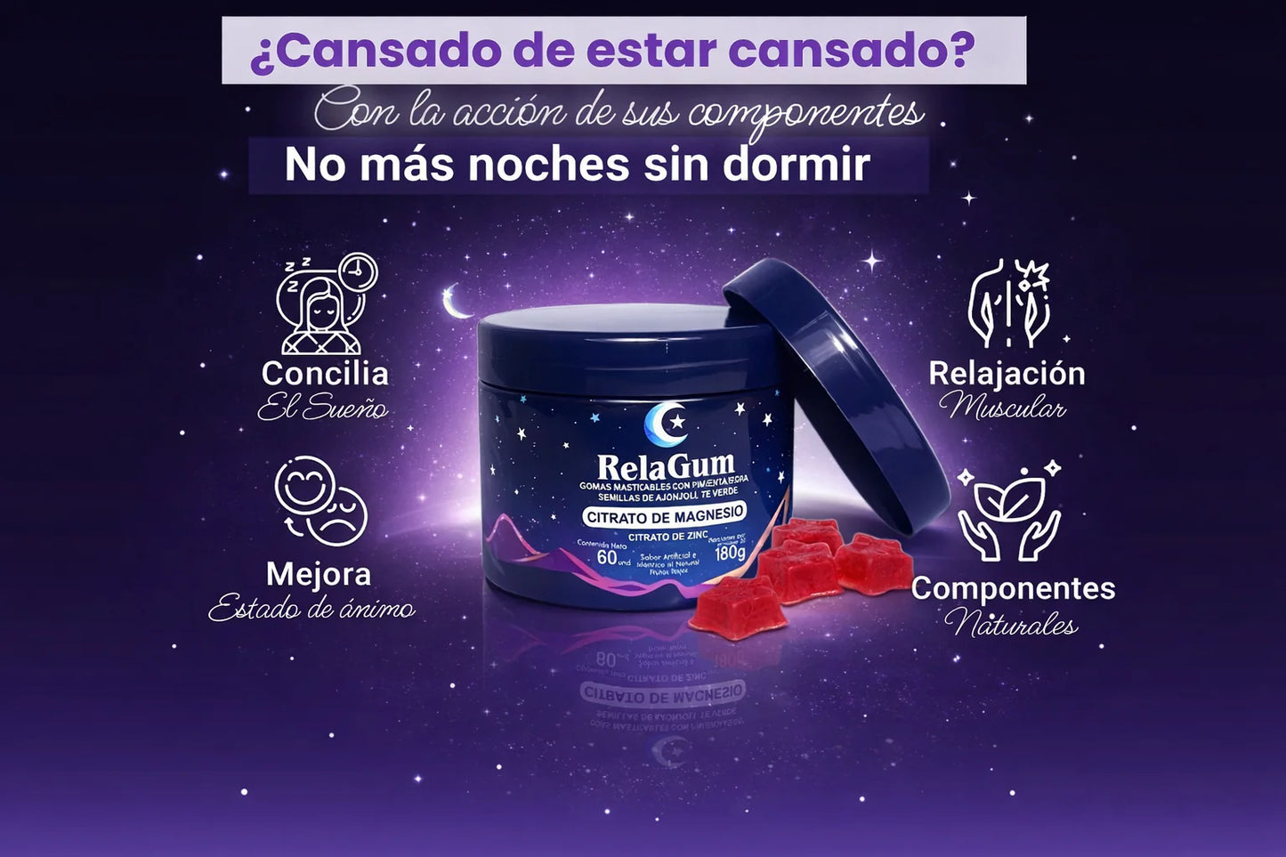 Relagum: apoyo natural para relajarte y mejorar tu rutina de sueño